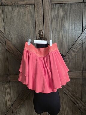 lululemon athletica Coral Pink Tiered Skater Skirt